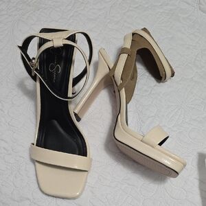 Jessica Simpson Cream Strappy Heels